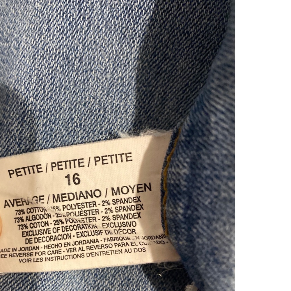 Gloria Vanderbilt Amanda High Rise Straight Leg Blue Jeans Medium Wash 16P - Picture 6 of 7